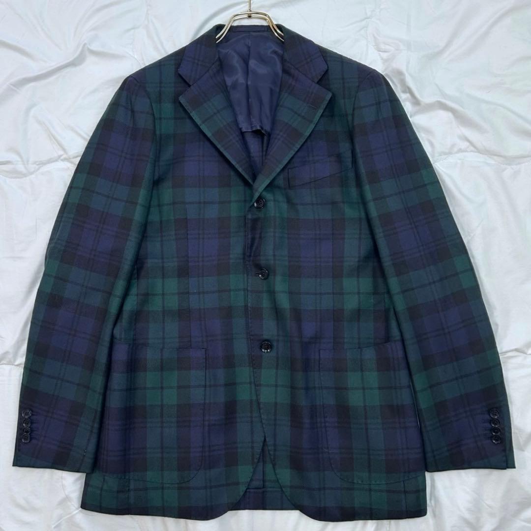 BEAMS F ビームスエフ チェック柄 テーラードジャケット 段返り 52