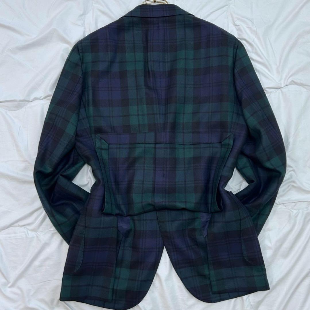 BEAMS F ビームスエフ チェック柄 テーラードジャケット 段返り 52