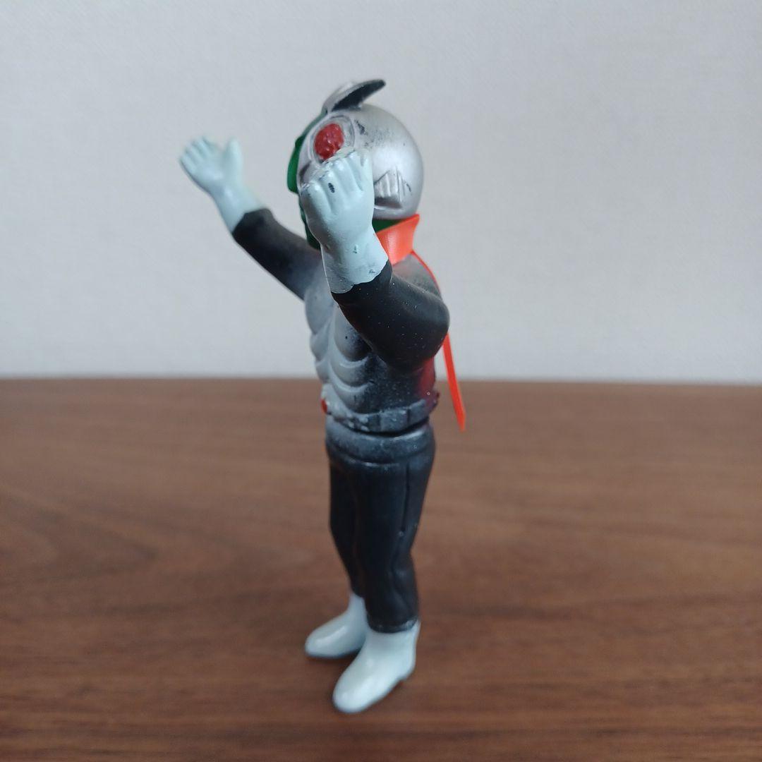 当時物バンダイ「バンザイ仮面ライダー」希少ミニソフビフィギュア2体セット