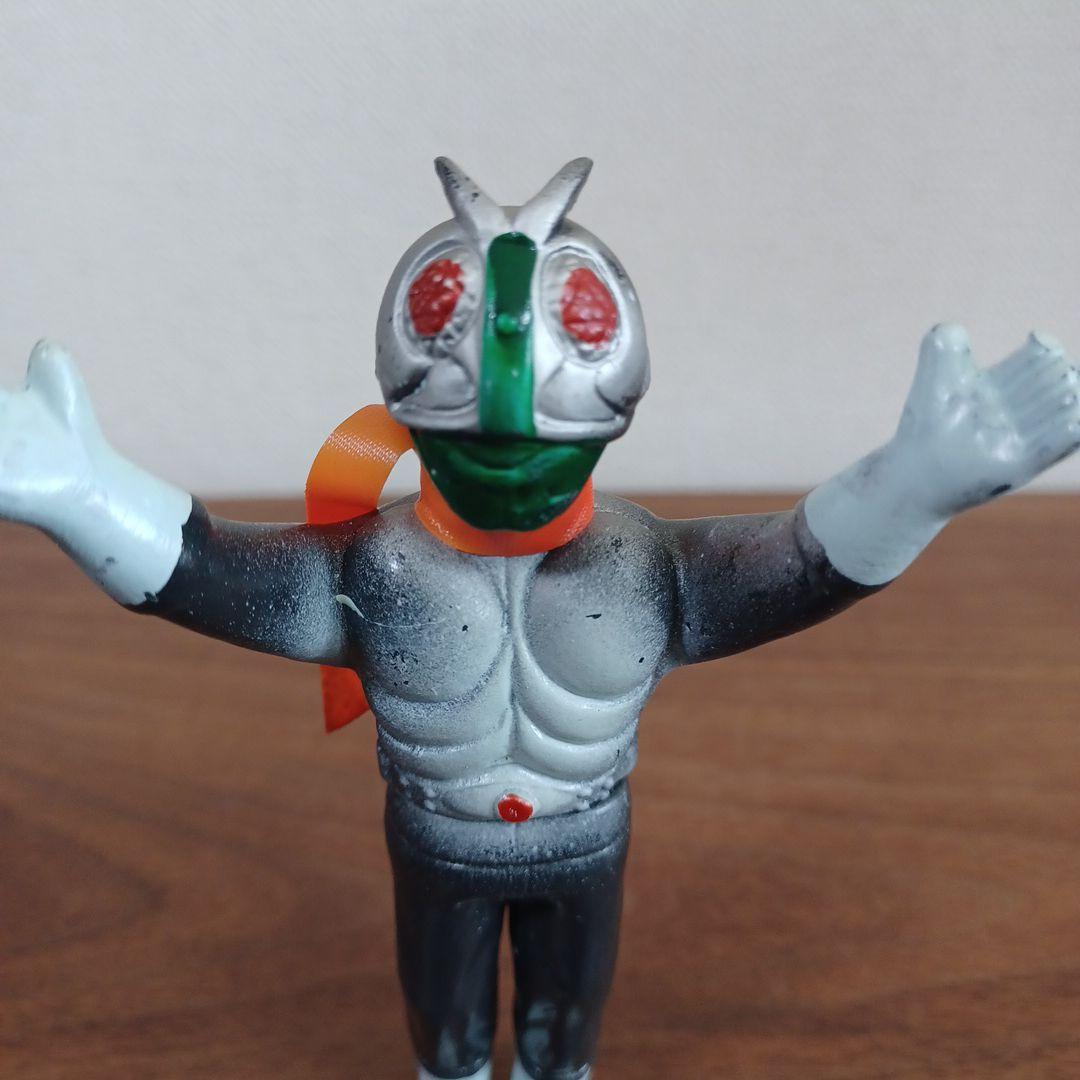 当時物バンダイ「バンザイ仮面ライダー」希少ミニソフビフィギュア2体セット