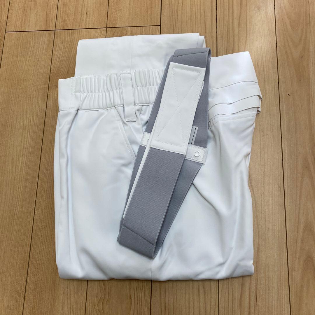 レディースLL ミドリ安全 楽腰パンツ ナースウェア ベルト付 VEM60