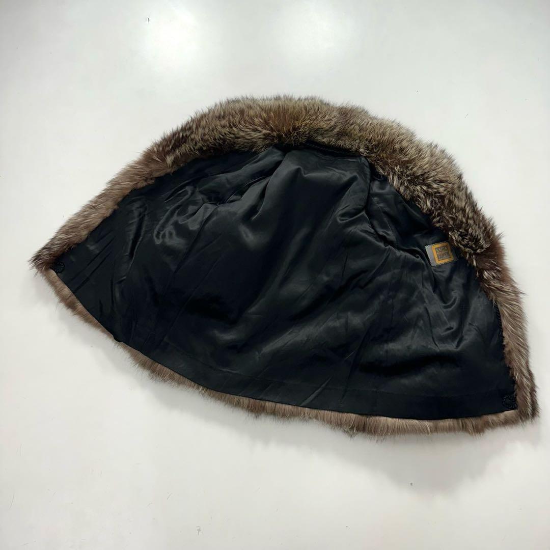 SAGA FOXフォックス ファーコート 毛皮 ボリューム◎ 銀狐