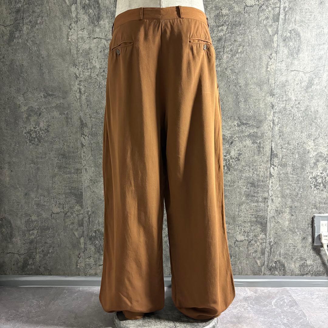パンツ 80s Vintage rayon gabardine wide slacks