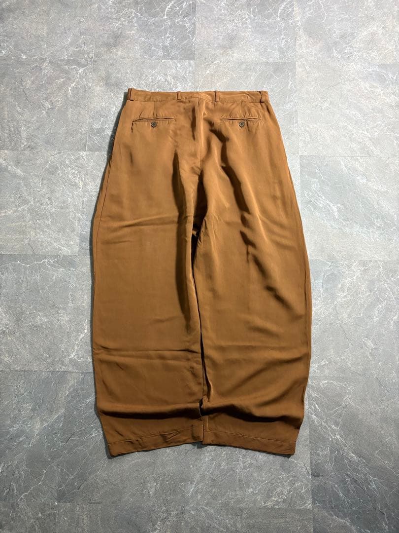 パンツ 80s Vintage rayon gabardine wide slacks