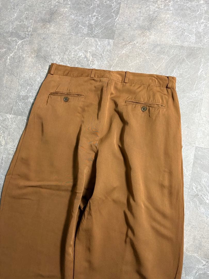 パンツ 80s Vintage rayon gabardine wide slacks