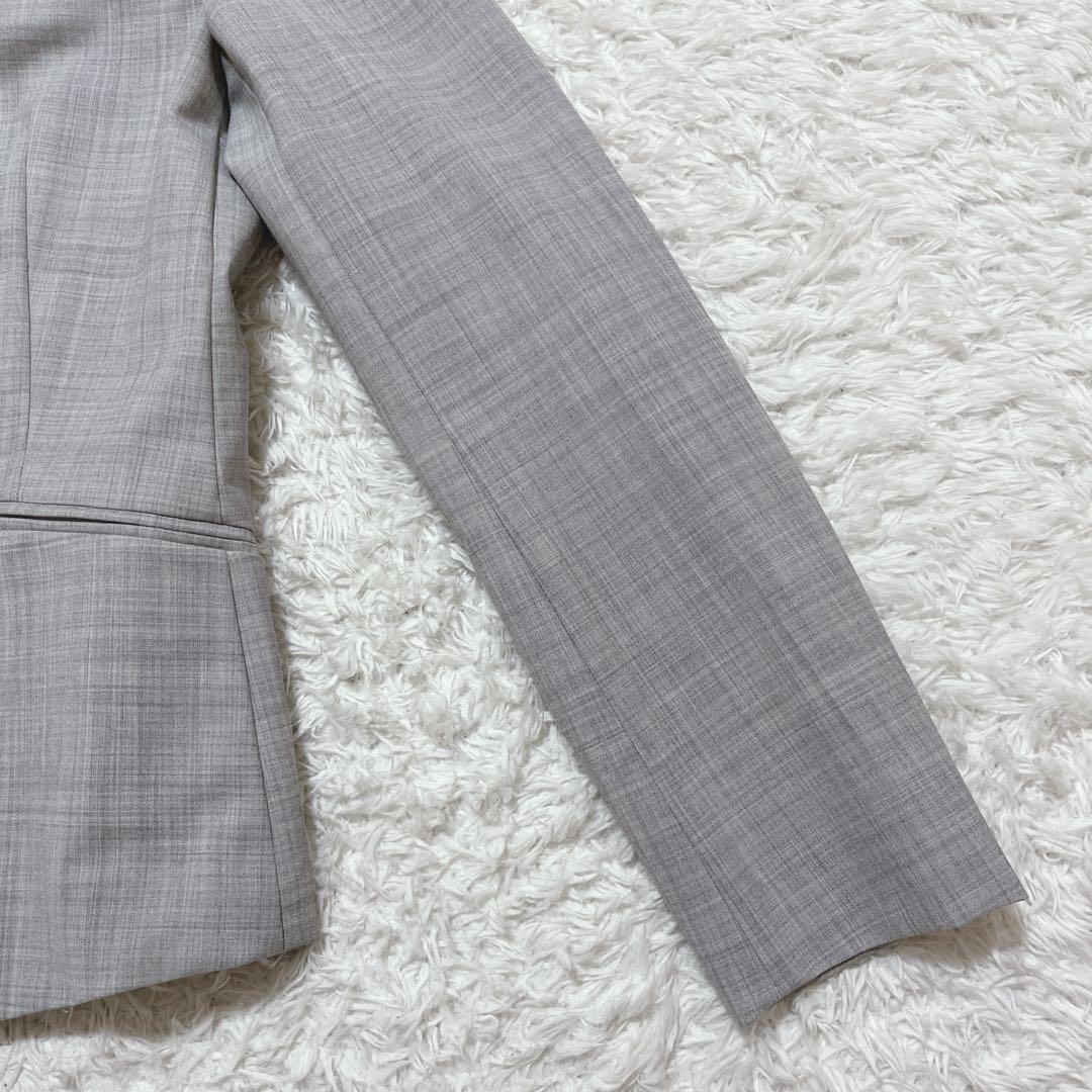 未使用✨グリーンレーベルリラクシング　スカートスーツセットアップ　洗える グレー