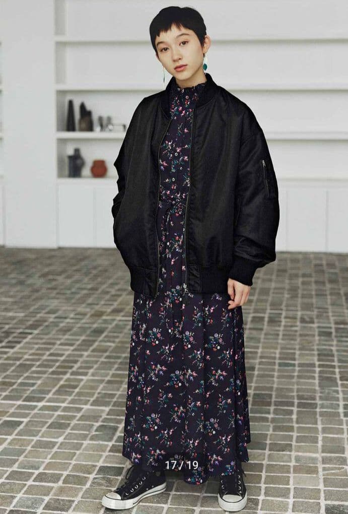 MEDE19F リバーシブル オーバーサイズMA-1 フェリシモ　Mザイス