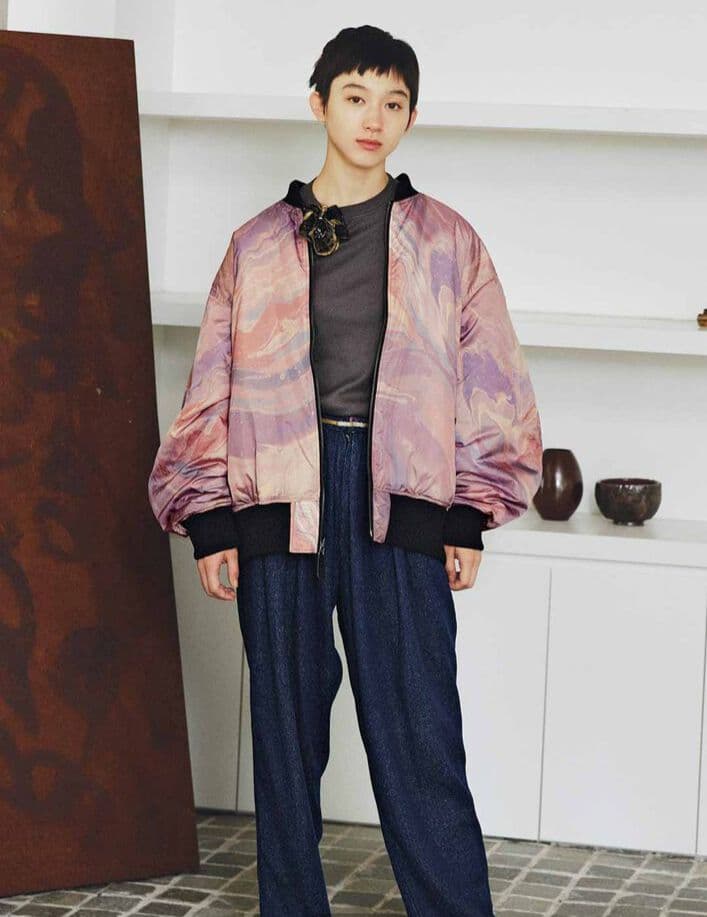 MEDE19F リバーシブル オーバーサイズMA-1 フェリシモ　Mザイス