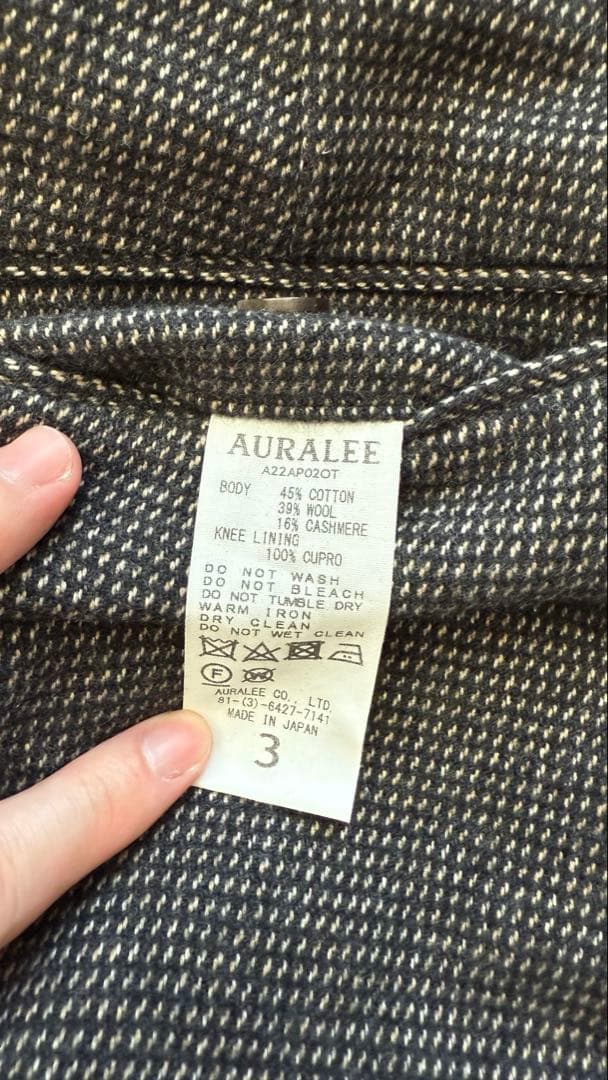 パンツ COTTON CASHMERE WOOL TWEED SLACKS