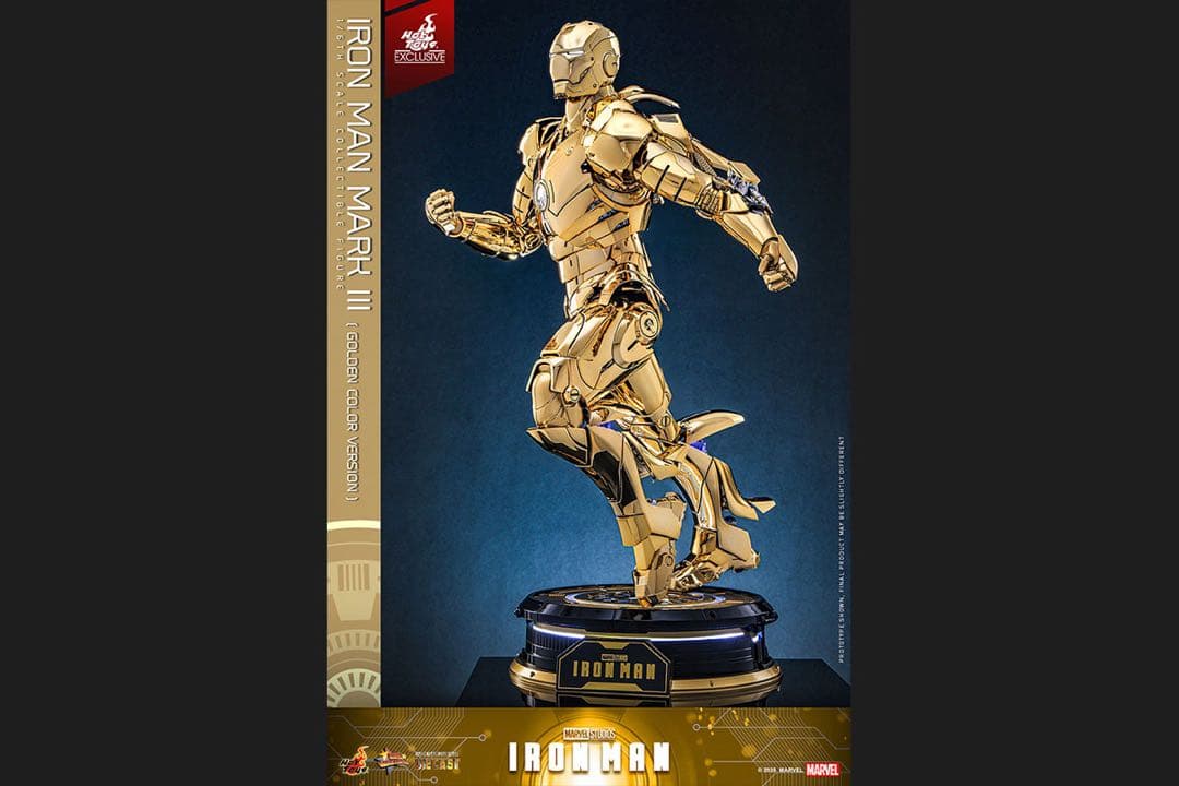 アイアンマン 1/6スケールフィギュア　アイアンマン・マーク3（ゴールドカラー）
