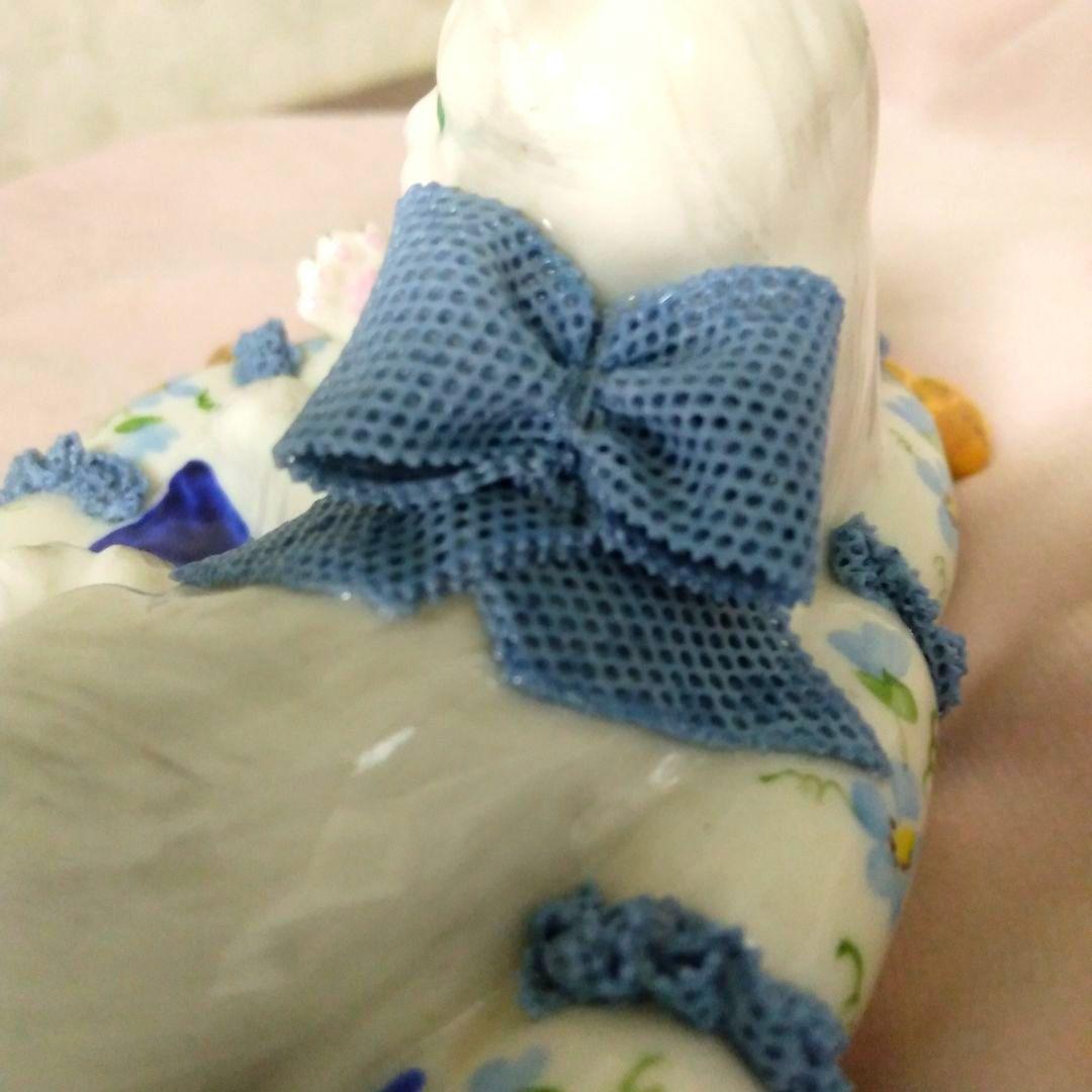 希少　美品　アイリッシュドレスデン　猫　フィギュリン　アンティーク　陶磁器　ネコ