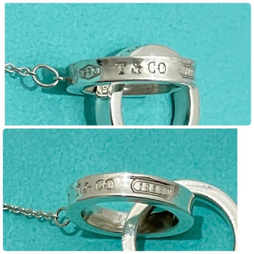 【美品】ティファニー インターロッキング ネックレス　ダブルリング　1837