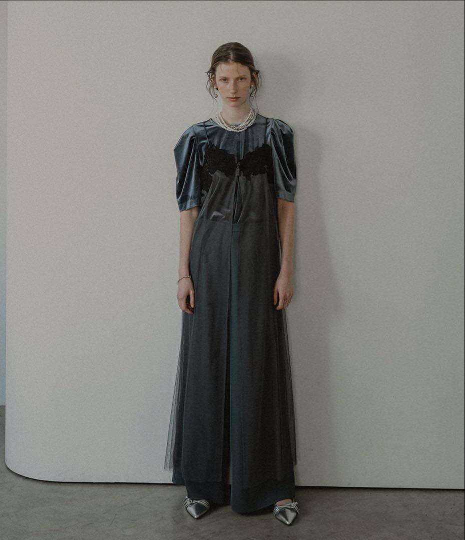 【みみちゃん】et.UNiVER Layered velor dress