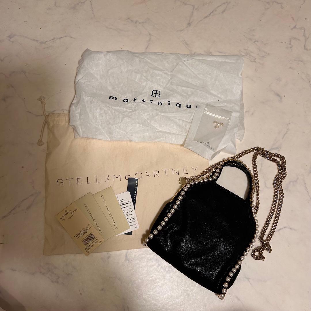 【新品】STELLA McCARTNEY ブラックパーティーバッグ　ファラベラ