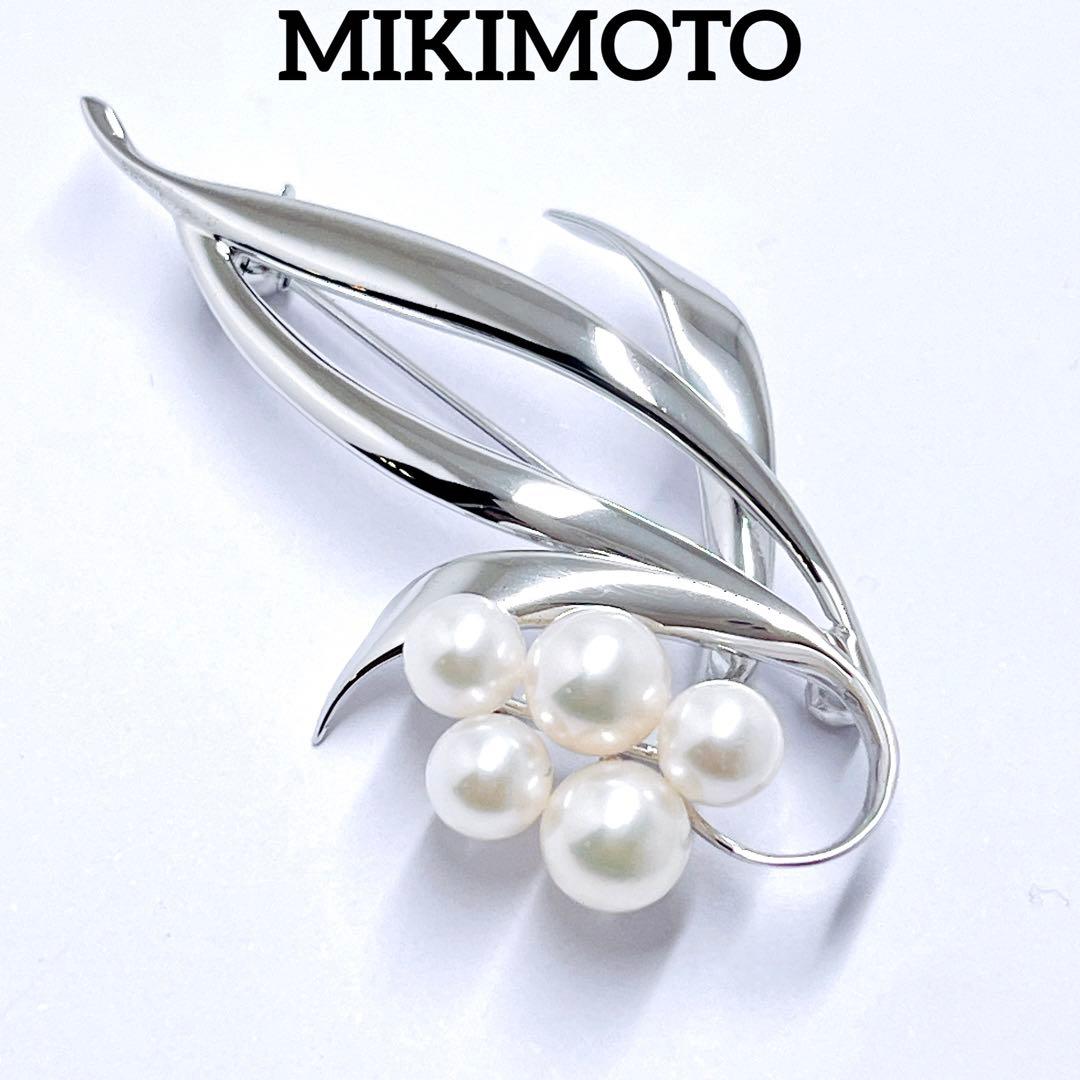 【新品同様】✨MIKIMOTO ミキモト パール　ブローチ　コサージュ　シルバー
