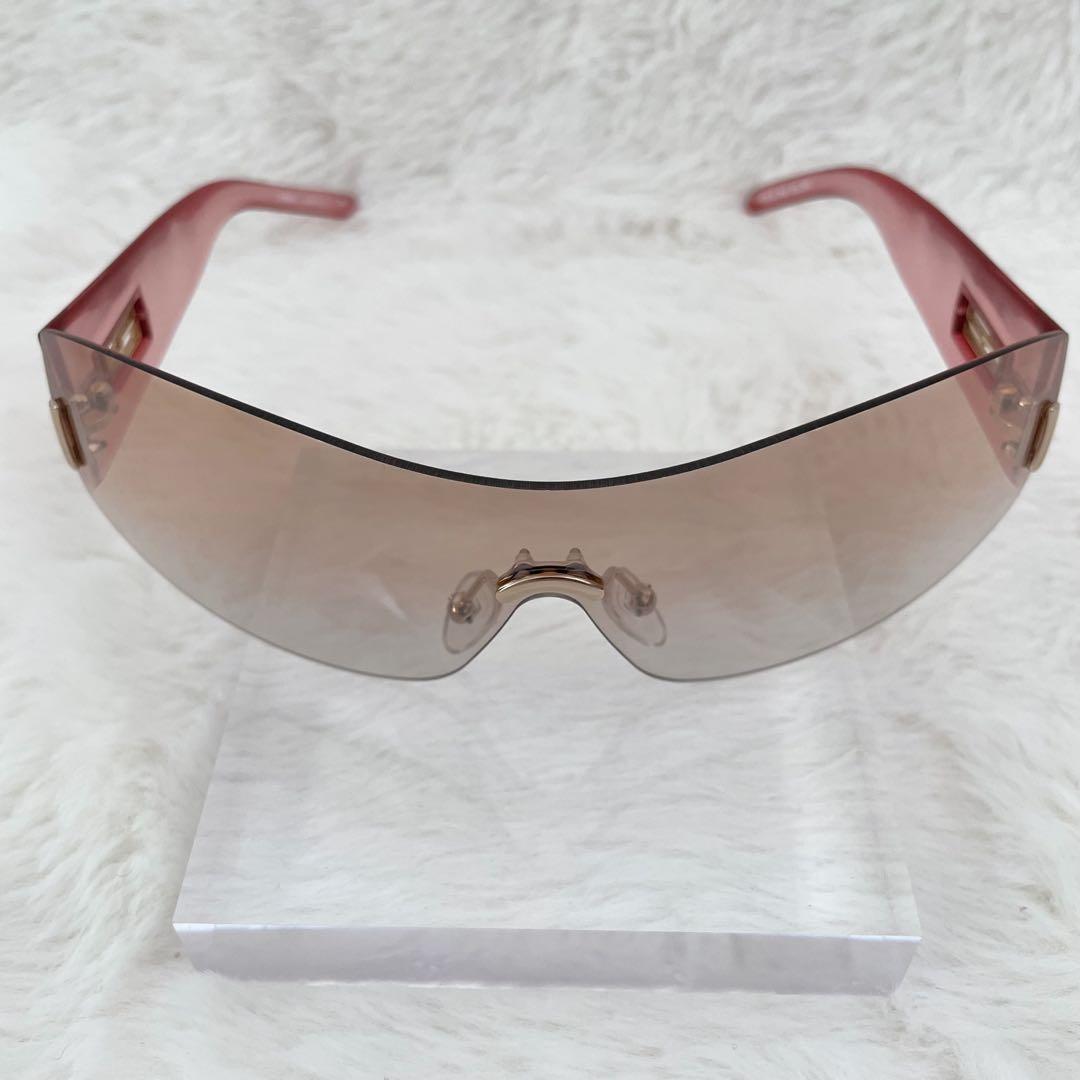 【希少品】FENDI サングラス ピンク ユニセックス ヴィンテージ シールド