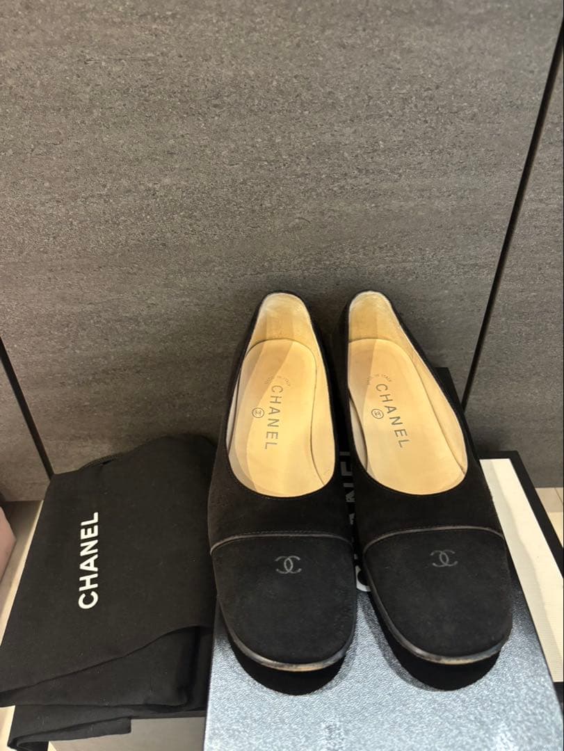CHANEL フラットシューズ　ブラック　35