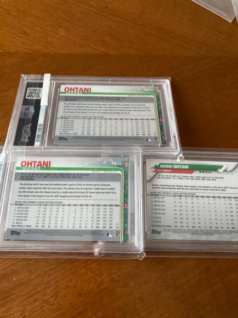 大谷翔平　シングルカード鑑定済3枚セット