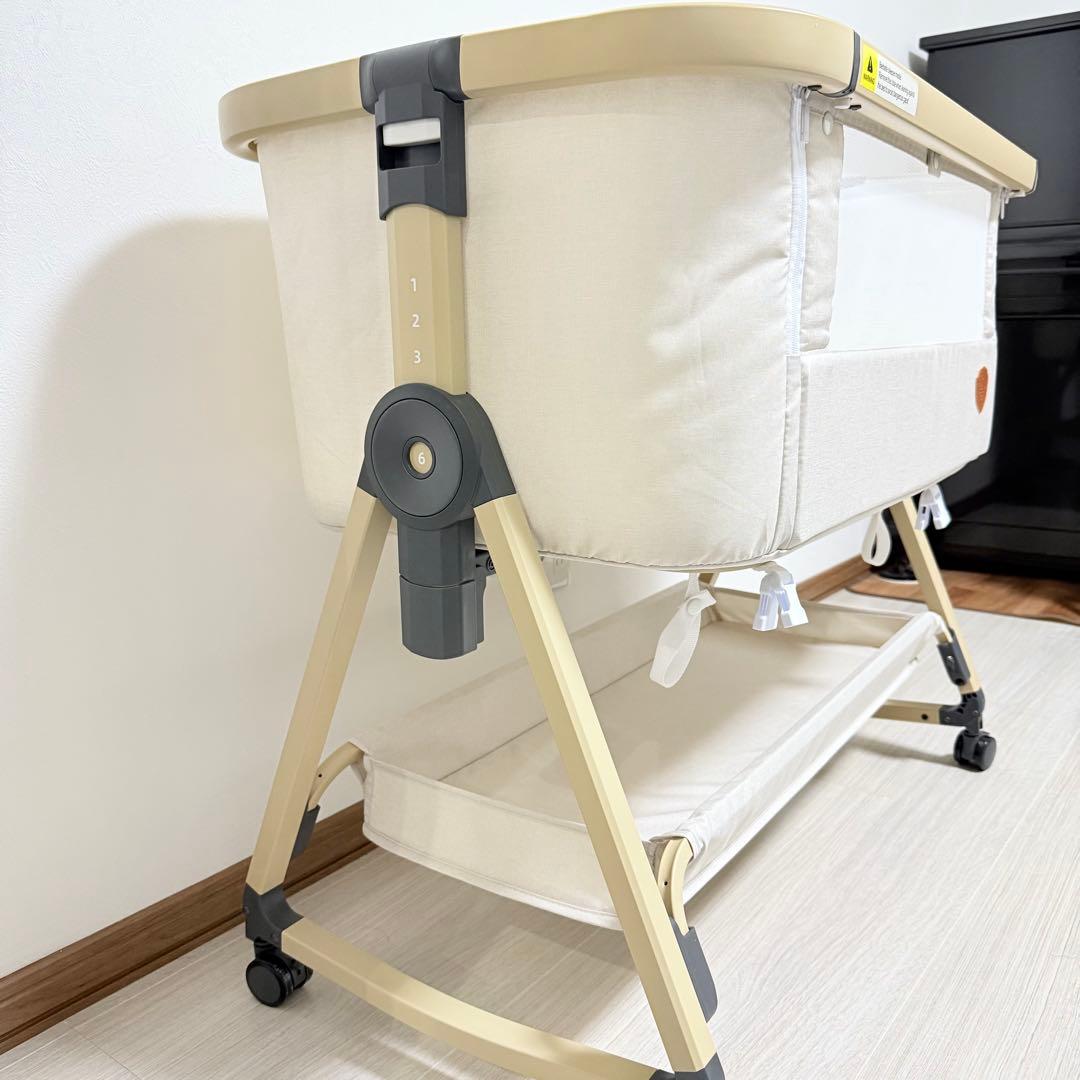 美品！ベビーベッド hzdmj 2024 ベージュ