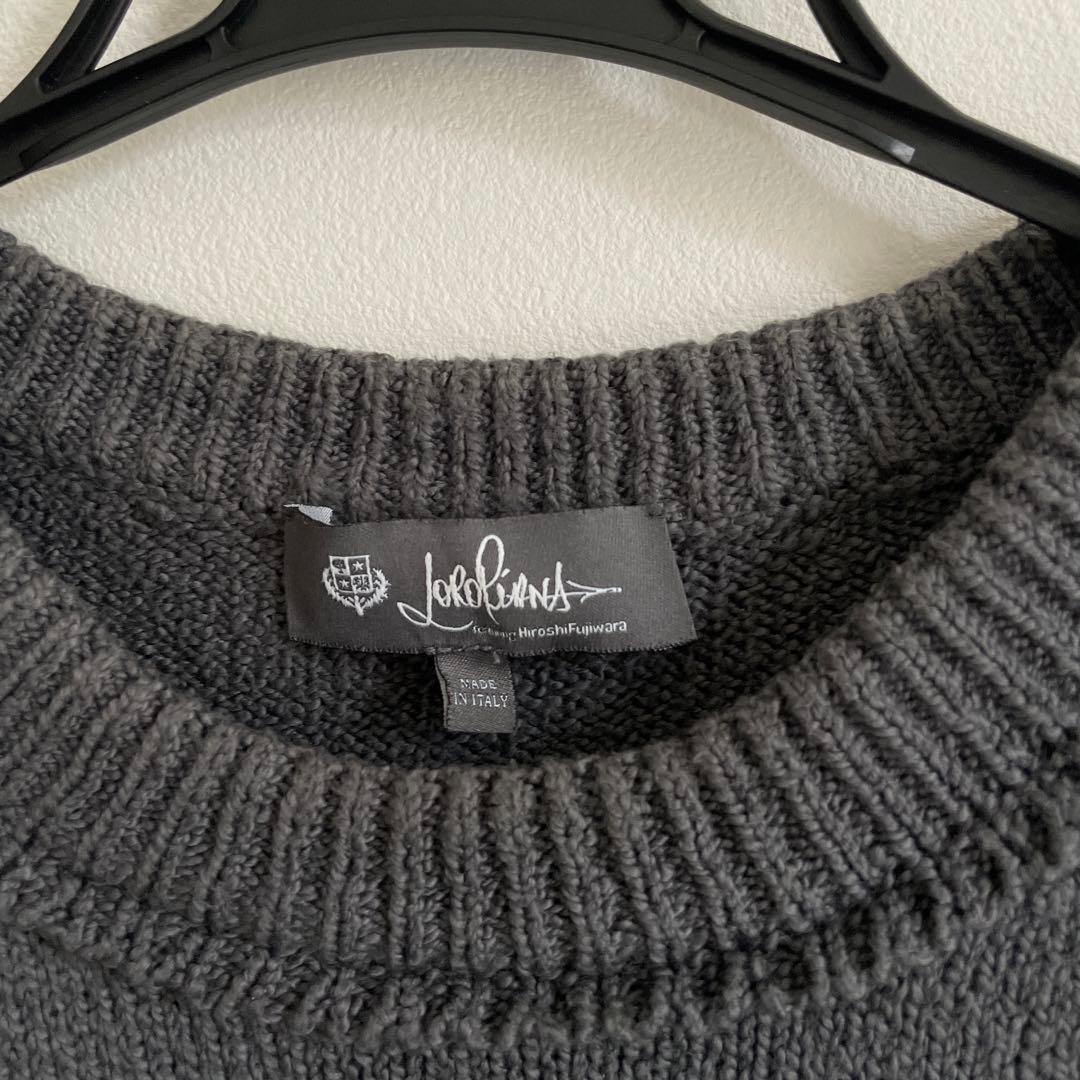 専用ロロピアーナ×藤原ヒロシコットンニットセーターグレーS