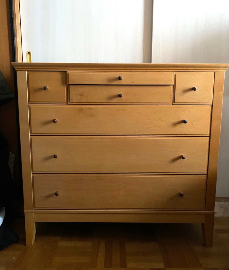 旭川家具メープル無垢材のチェスト