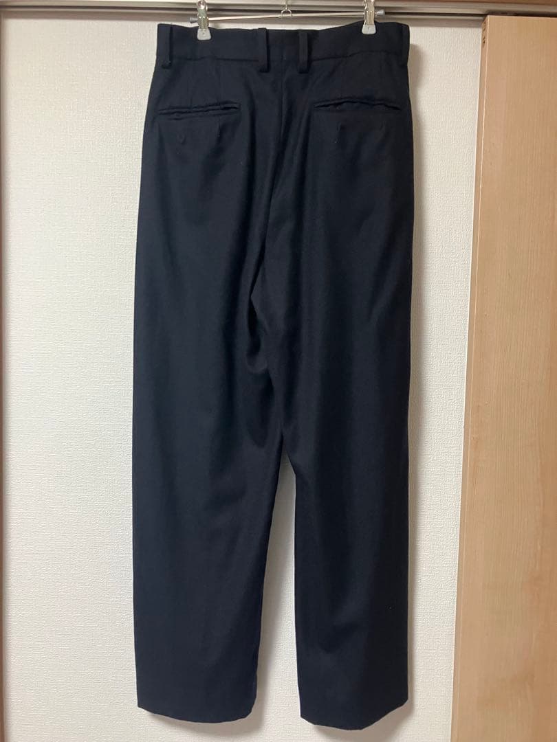 パンツ ssstein WOOL FLANNEL LONG WIDE TROUSERS