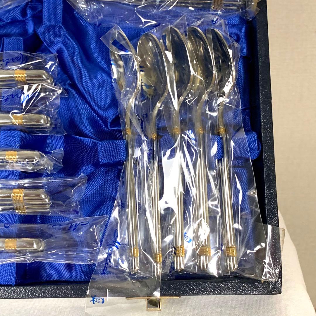 【未使用】Martian カトラリーセット　２５本　PATRA 蓋なし　金彩