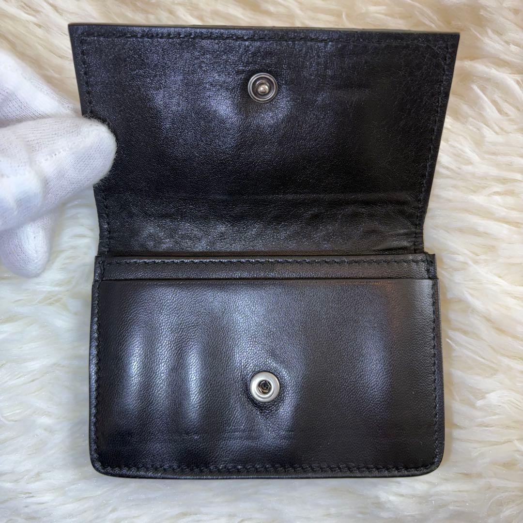 大人気 BOTTEGA VENETA イントレチャート 名刺入れ ブラック