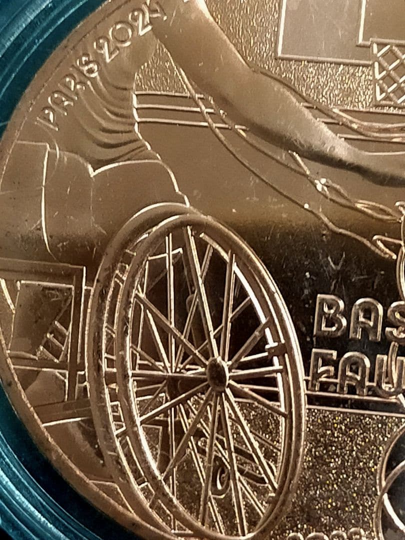 仏⑦。「フランス・パリ2024オリンピック大会(車イスバスケ)記念」。