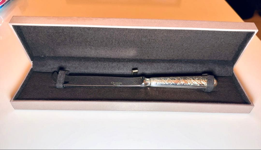 ブロン　クリストフル⭐️テーブルナイフ 専用ケース付き　未使用中古品