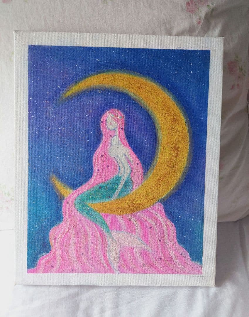 油絵　絵画　原画　再販なし『マーメイド』