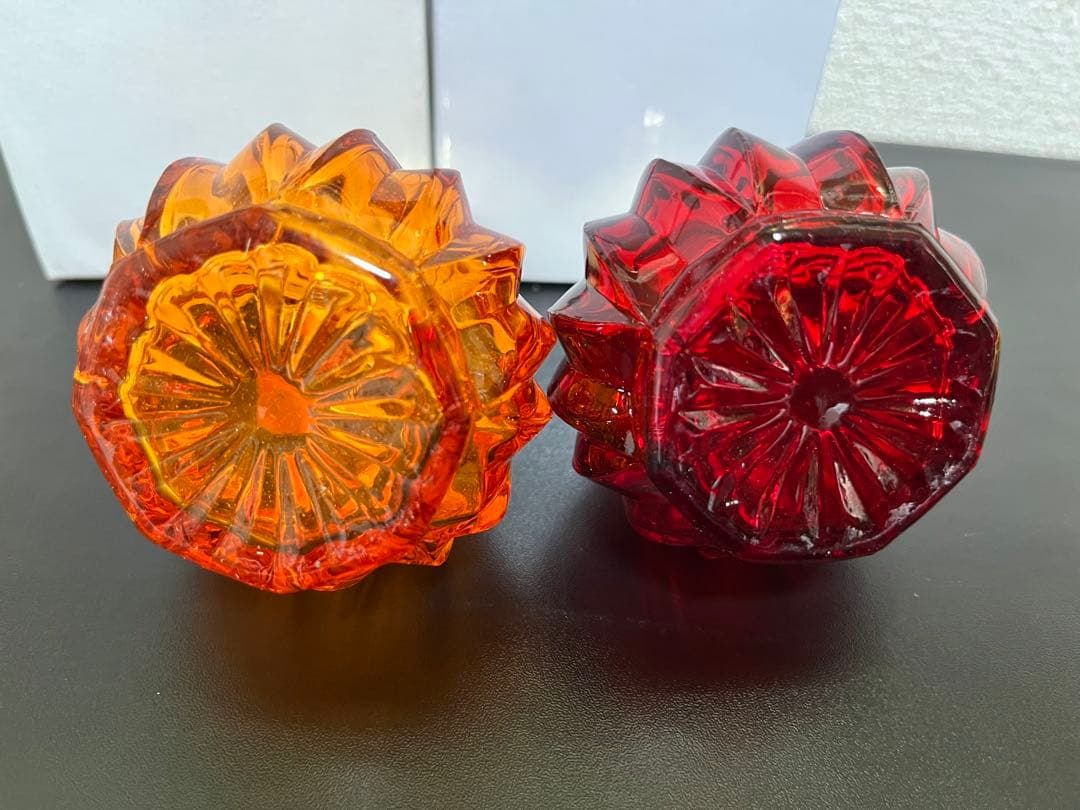 新品未使用ミニランプ　ランプベルジェオイル 使用可能　2個セット　濃い柿色と赤