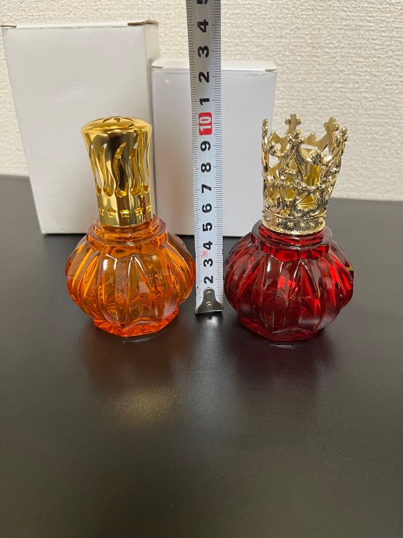 新品未使用ミニランプ　ランプベルジェオイル 使用可能　2個セット　濃い柿色と赤