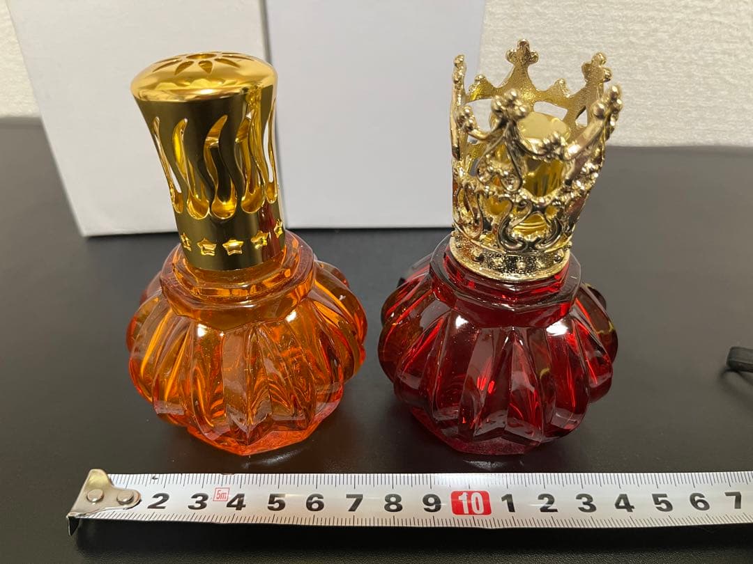 新品未使用ミニランプ　ランプベルジェオイル 使用可能　2個セット　濃い柿色と赤