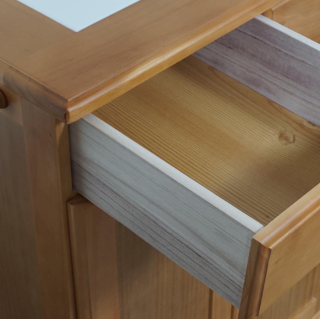 食器棚　天板タイル　ダストボックス　ゴミ箱 25L×2 完成品