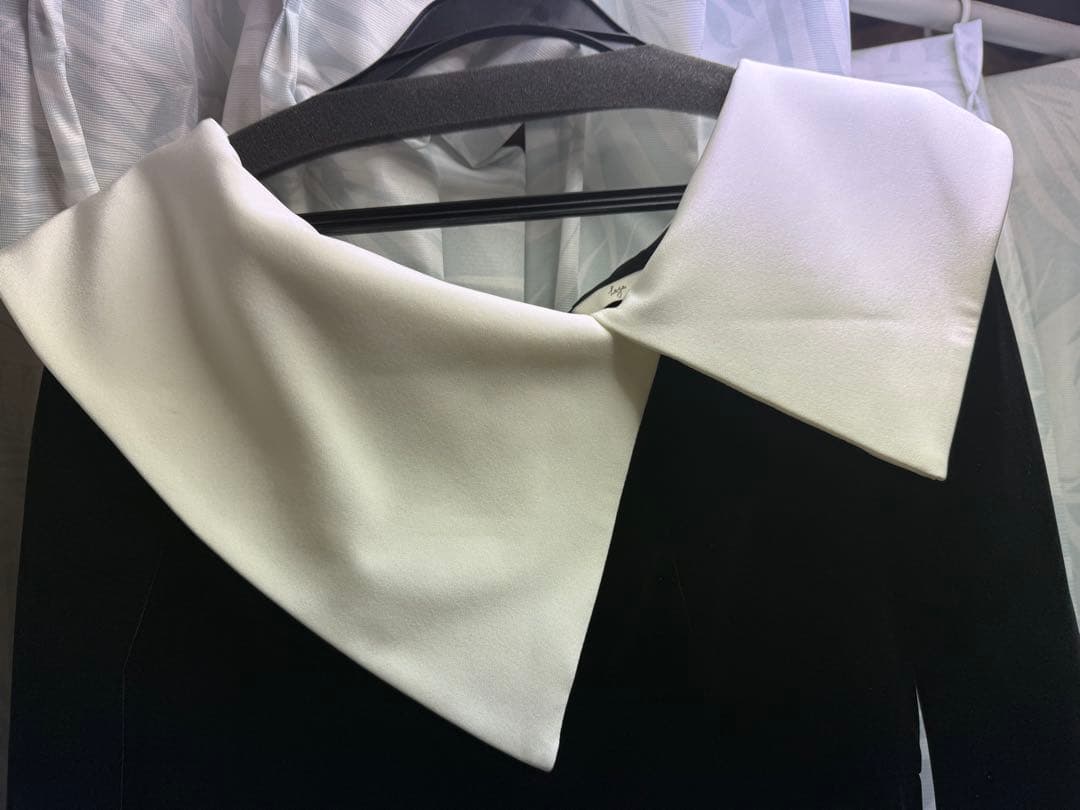 【ケバブ】LEJA ビッグカラー パーティードレス ブラック Sサイズ