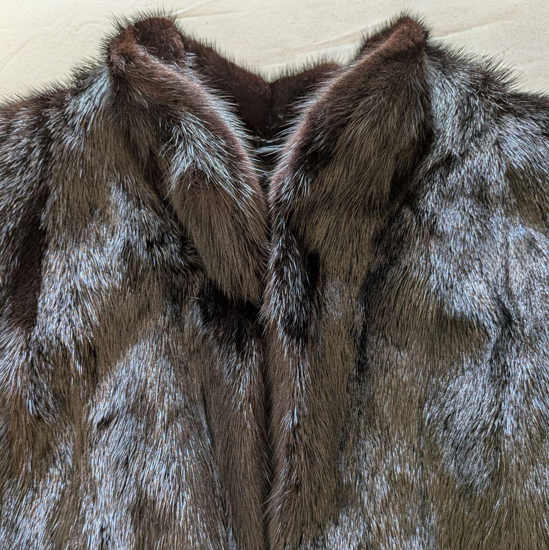 高級ミンクコート COFA認定 本毛皮 上品艶 女優襟