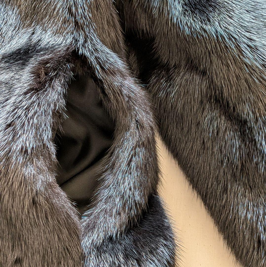 高級ミンクコート COFA認定 本毛皮 上品艶 女優襟