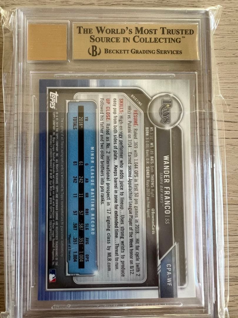 Topps BOWMAN CHROME ワンダーフランコ　BGS9.5