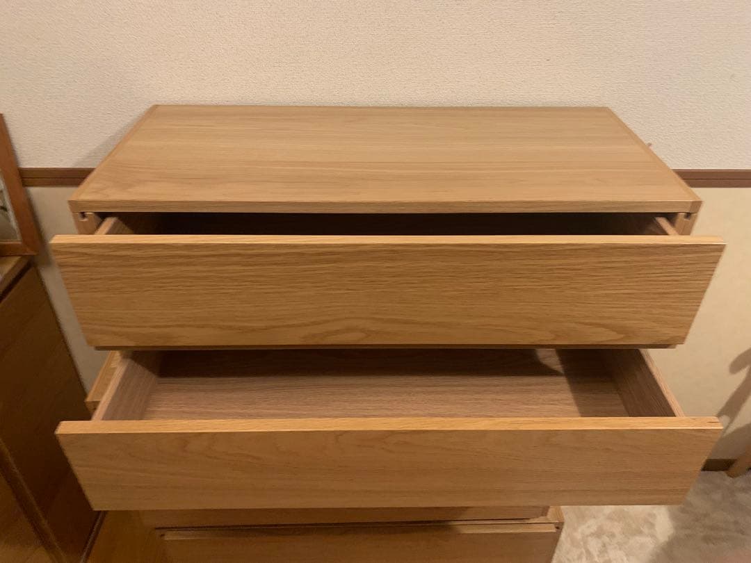 ①★無印★ユニットシェルフ★ ボックス★引き出し★オーク材★旧タイプ