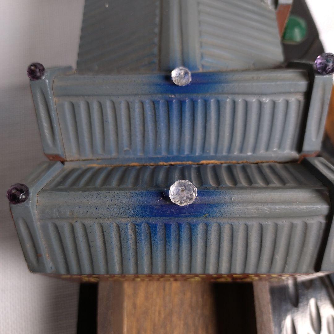 慶應義塾大学校舎モチーフ 卒業記念 オルゴール音確認品 年代物 木製 昭和レトロ