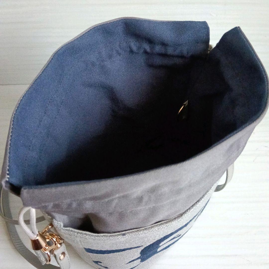 ✩専用✩ミナペルホネン　ポケット巾着バッグ　go!　グレー　鳥さん