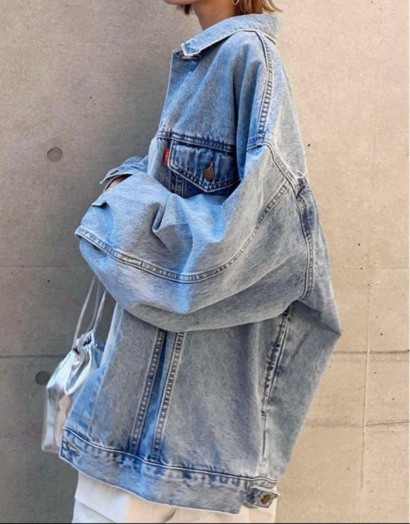 新品未使用 ungrid ビッグシルエットデニムジャケット ライトブルー