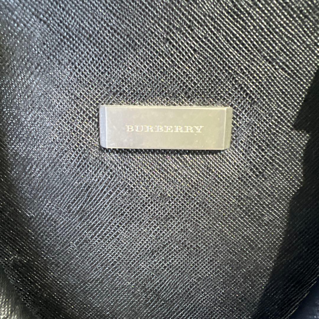 BURBERRY ビジネスバッグ レザー 黒 台形 A4可