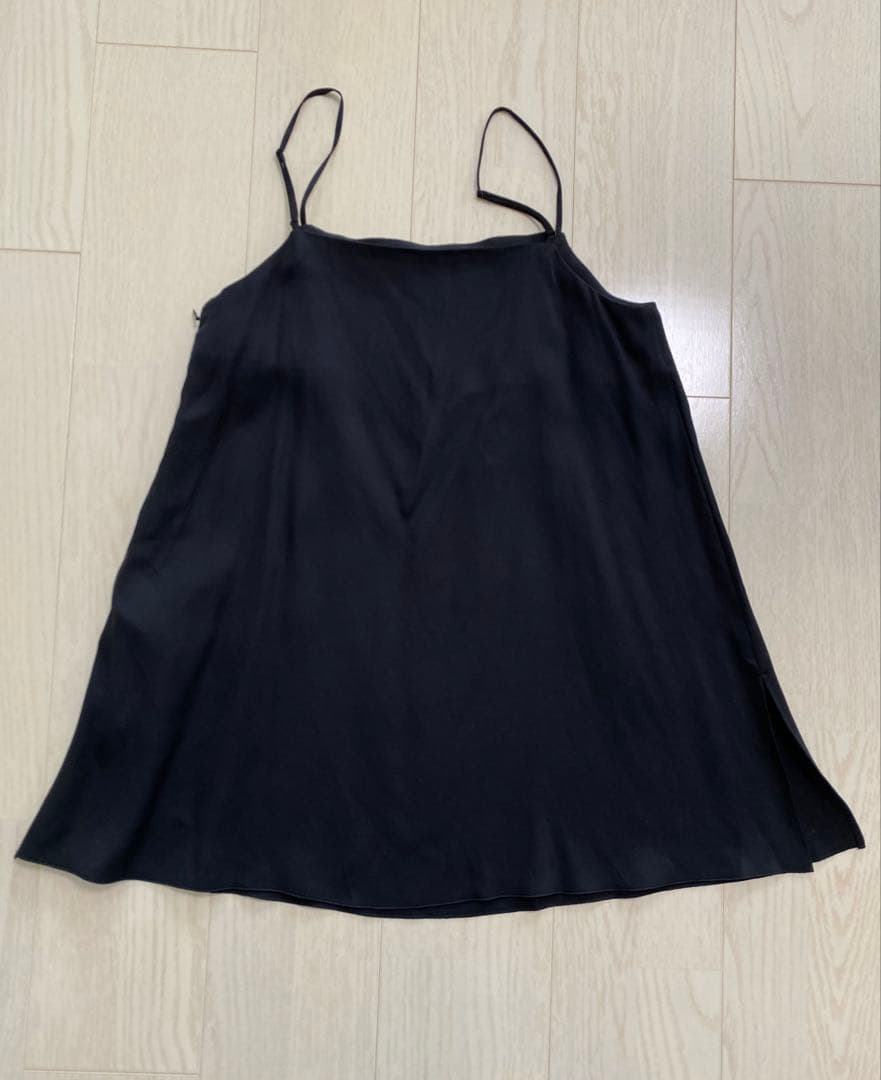 Plage fibril linen 混 キャミソール ブラック タグ付き