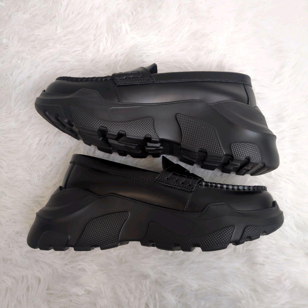 AKIKOAOKI アキコアオキ 厚底ローファー ブラック 黒 本革