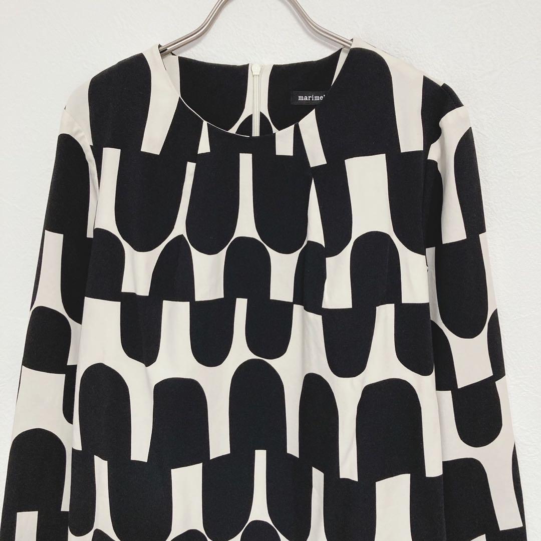 marimekko 定価3.5万 ワンピース BIAK RATSU 36 リボン
