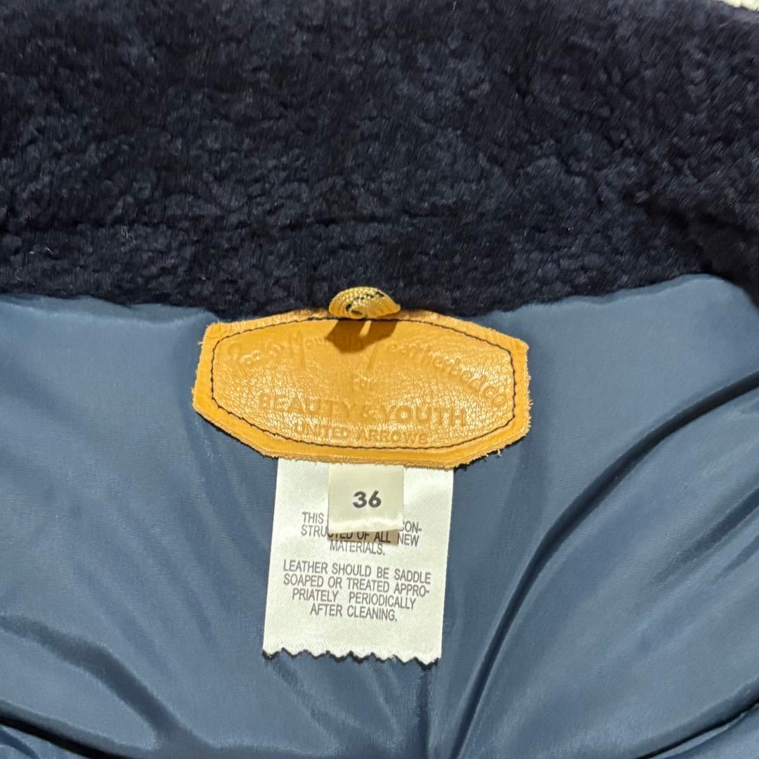 美品 ロッキーマウンテン ユナイテッドアローズ別注 レザーヨーク ダウンベスト