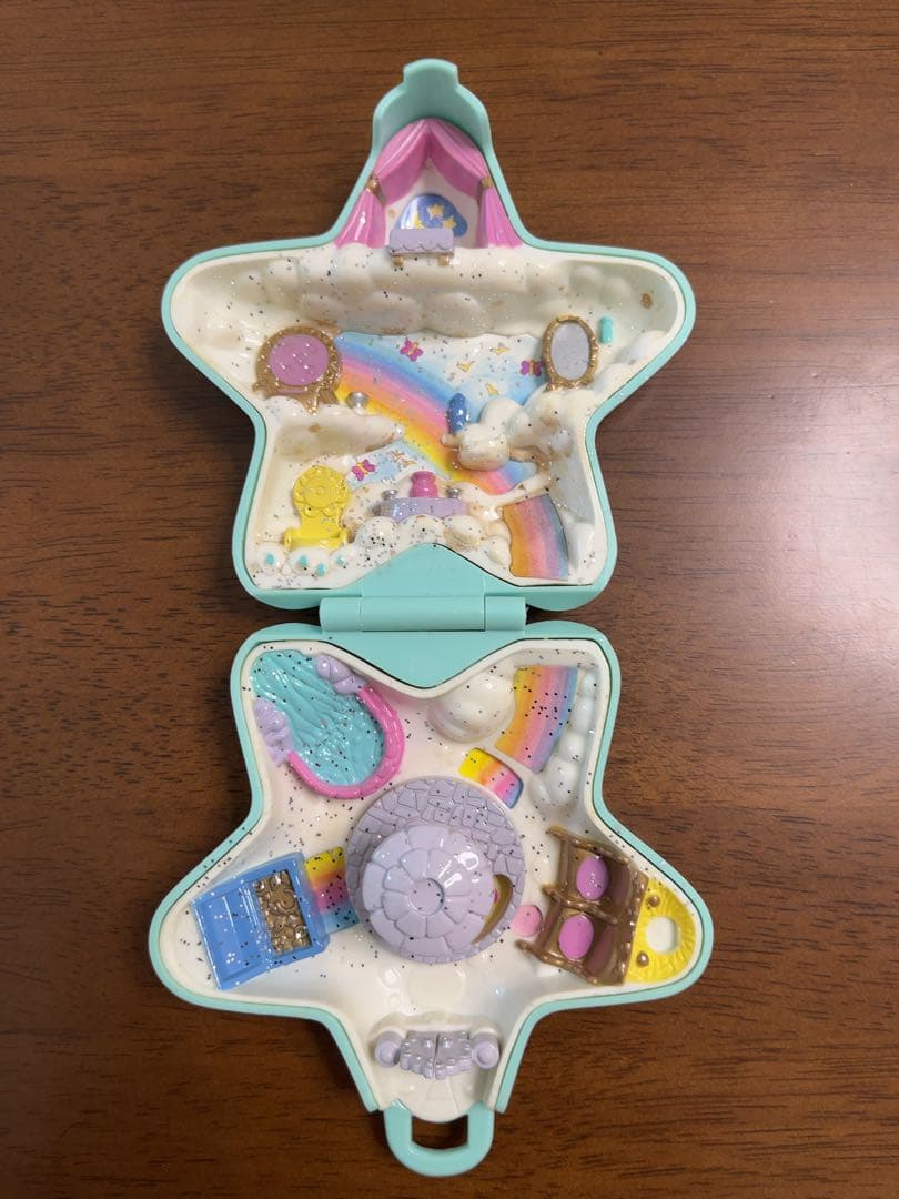 ポーリーポケット・虹のおまじないひろば・星型・パステルグリーン