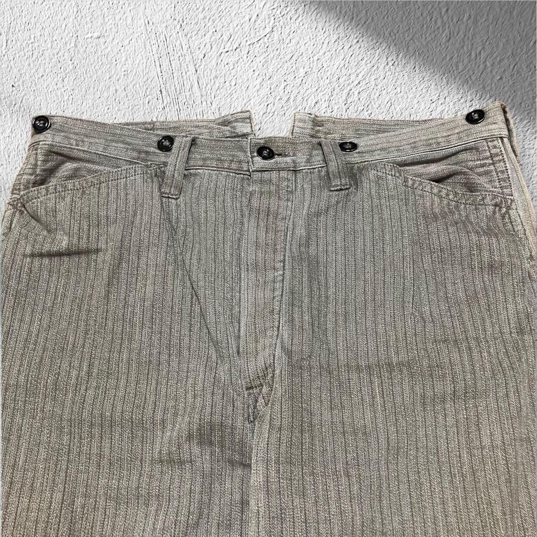 WAREHOUSE ウエアハウス ヘリンボーン ワークパンツ W34シンチバック